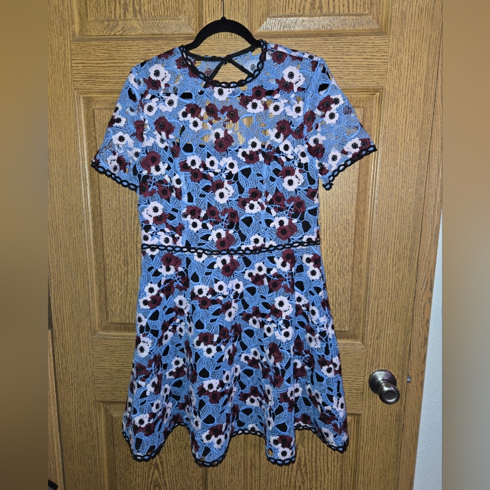 NWOT Adelyn Rae Harlow Woven Lace Fit & Flare Dress size L